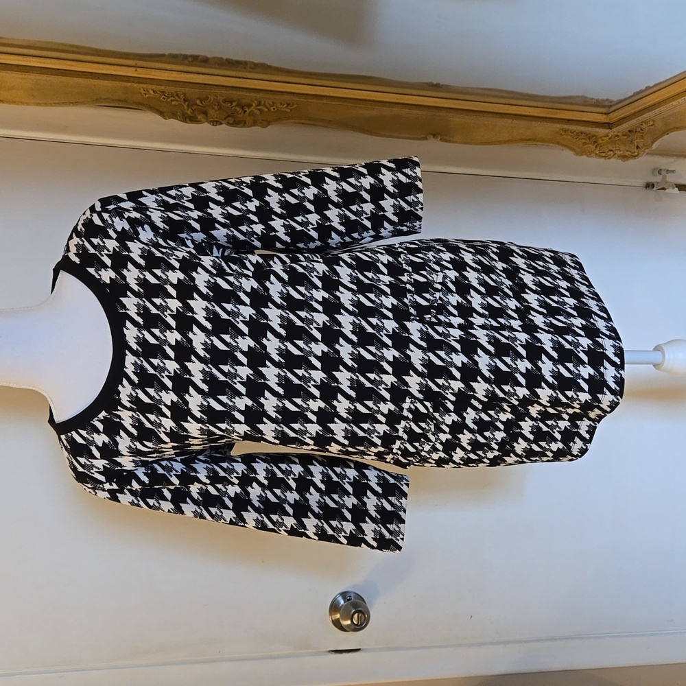 Marks & Spencer Houndstooth Mod Mini Dress Tunic 10 EUC